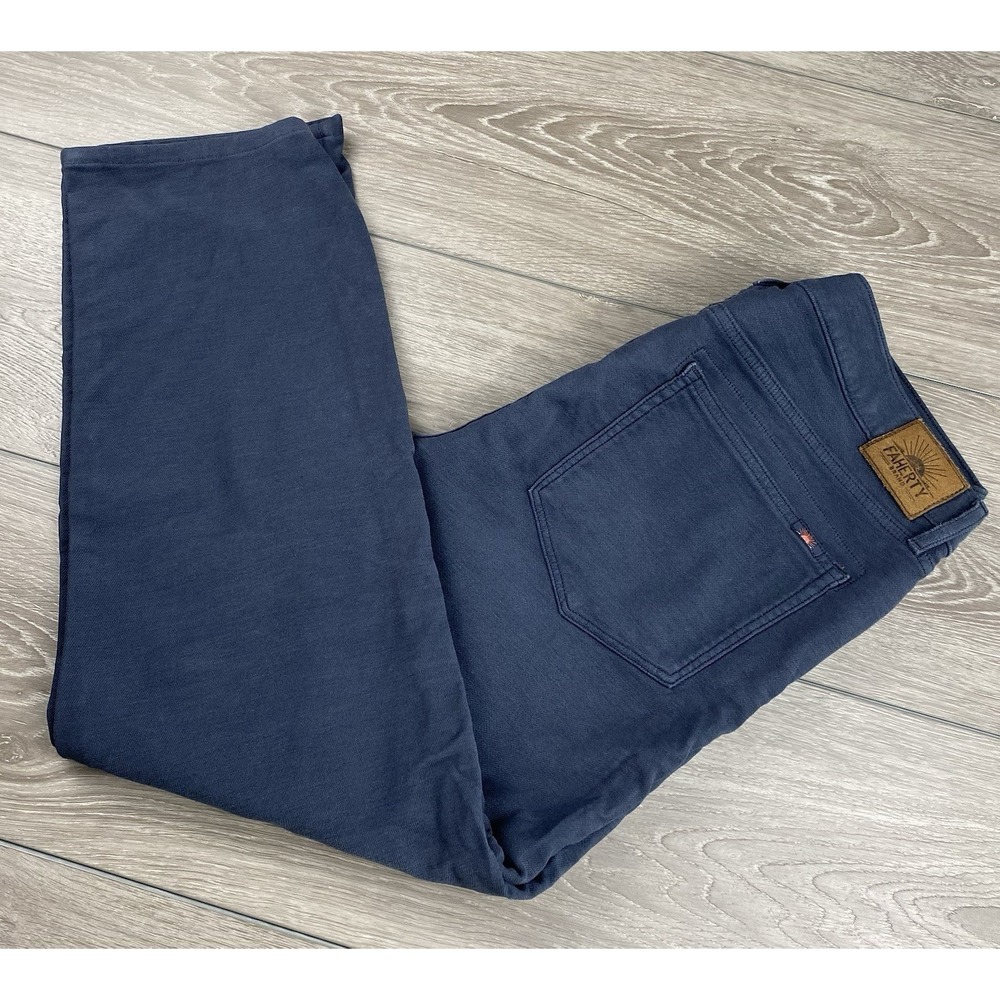 Faherty Men's 5 Pocket Chino Pants Blue Size 36